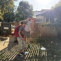 Streetworker Katharina Eberhard und Dominik Scharzer besuchen den Volksgarten häufig