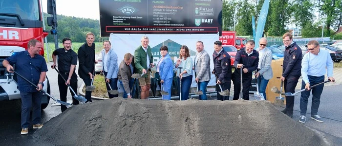 Spatenstich für das neue Rüsthaus der Freiwilligen Feuerwehr in Hart bei Graz