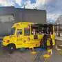 Ein Foto des Foodtrucks vor dem Gebäude