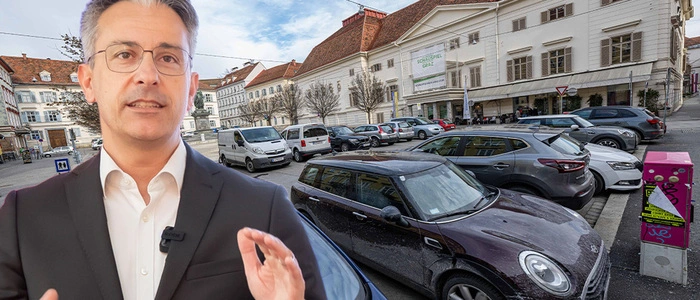 ÖVP-Chef Kurt Hohensinner vor dem Hintergrund parkender Autos