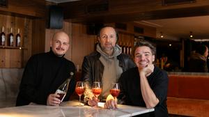 Katzer, Heissenberger und Hubmann in der neuen Bar