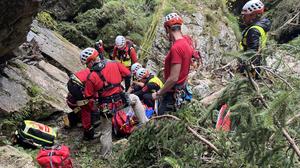 Die Bergrettung rückte zu einem komplizierten Einsatz in die Kesselfallklamm aus