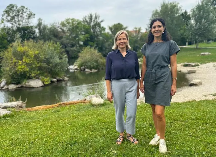 Die Grazer Vizebürgermeisterin Judith Schwentner und Sandra Krautwaschl, Klubobfrau der Grünen im Landtag