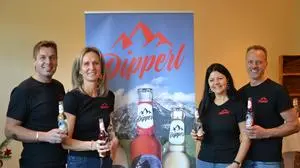 Das Dipperl-Quartett: Franz Wiener, Karina Pichler, Karin Höfler und Herbert Höfler stellten ihr Getränk im „La Cucina“ in Peggau vor