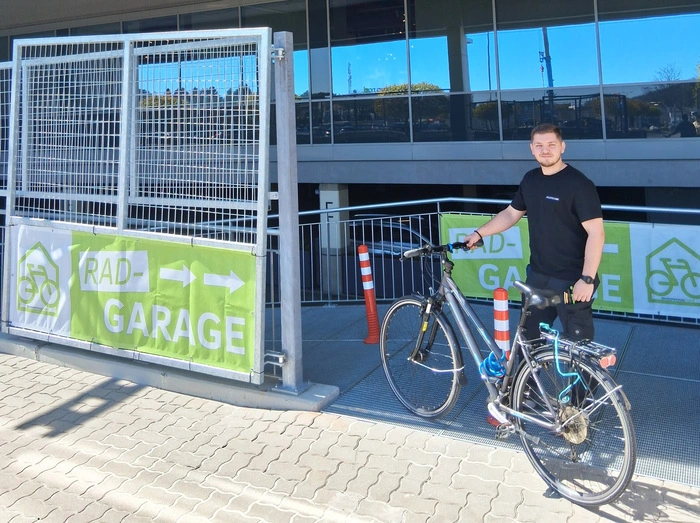 Die neue Rad-Garage in der Wiener Straße