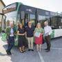 Holding Graz-Vorstand Mark Perz, Karin Kraschl-Hirschmann (Yunex Traffic Österreich), Straßenamts-Leiter Thomas Fischer, Vizebürgermeisterin Judith Schwentner und Bernd Cagran Hohl, Referatsleiter Verkehrssteuerung und Straßenbeleuchtung