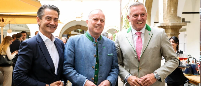 Ex-ORF-General Roland Weißmann, Ex-Stiftungsrat Thomas Prantner und Landeshauptmann Mario Kunasek (FPÖ)