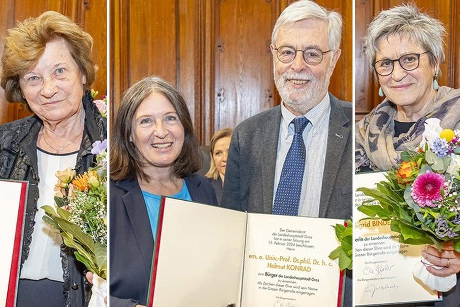 Ehrentitel für neun Personen: Von der früheren Stadträtin bis zum Unirektor a.D. – die neuen Bürger von Graz 