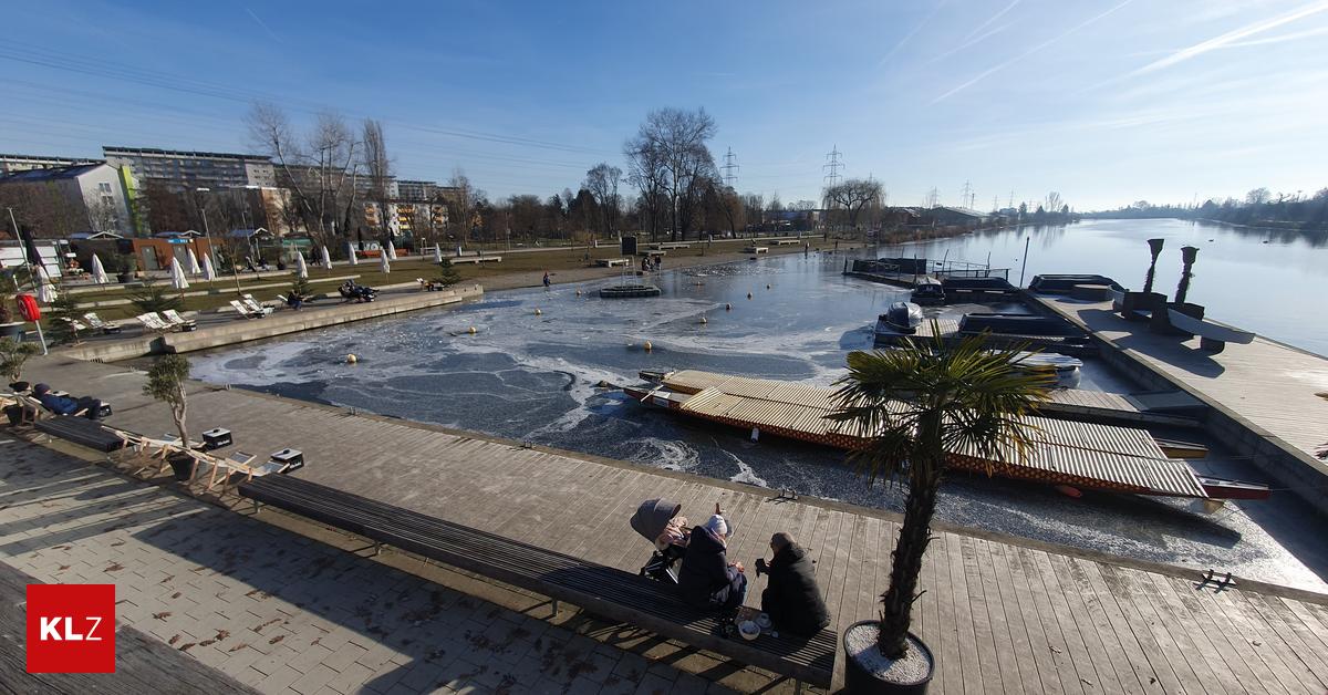 Familien-stehen-in-Graz-auf-gefrorener-Mur-Das-ist-lebensgef-hrlich-