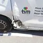Ein beschädigtes Tim-Auto in Graz