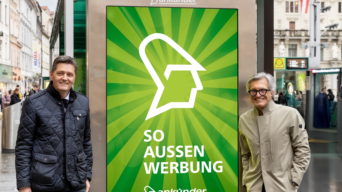 Leiten den Ankünder: Bernd Schönegger und Dieter Weber