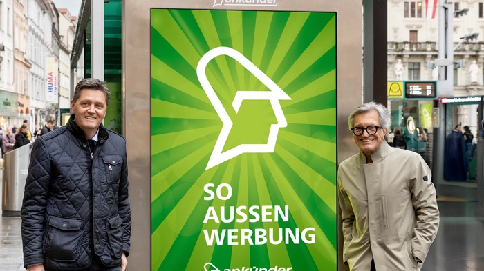 Leiten den Ankünder: Bernd Schönegger und Dieter Weber