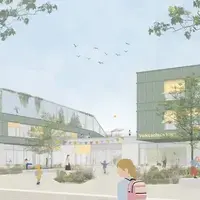 So soll die neue Volksschule in Hart bei Graz aussehen. An diesem Modell hat sich optisch seit letztem Jahr nichts verändert. Die Änderung betriff einen nicht abgebildeten Teil des Gebäudes