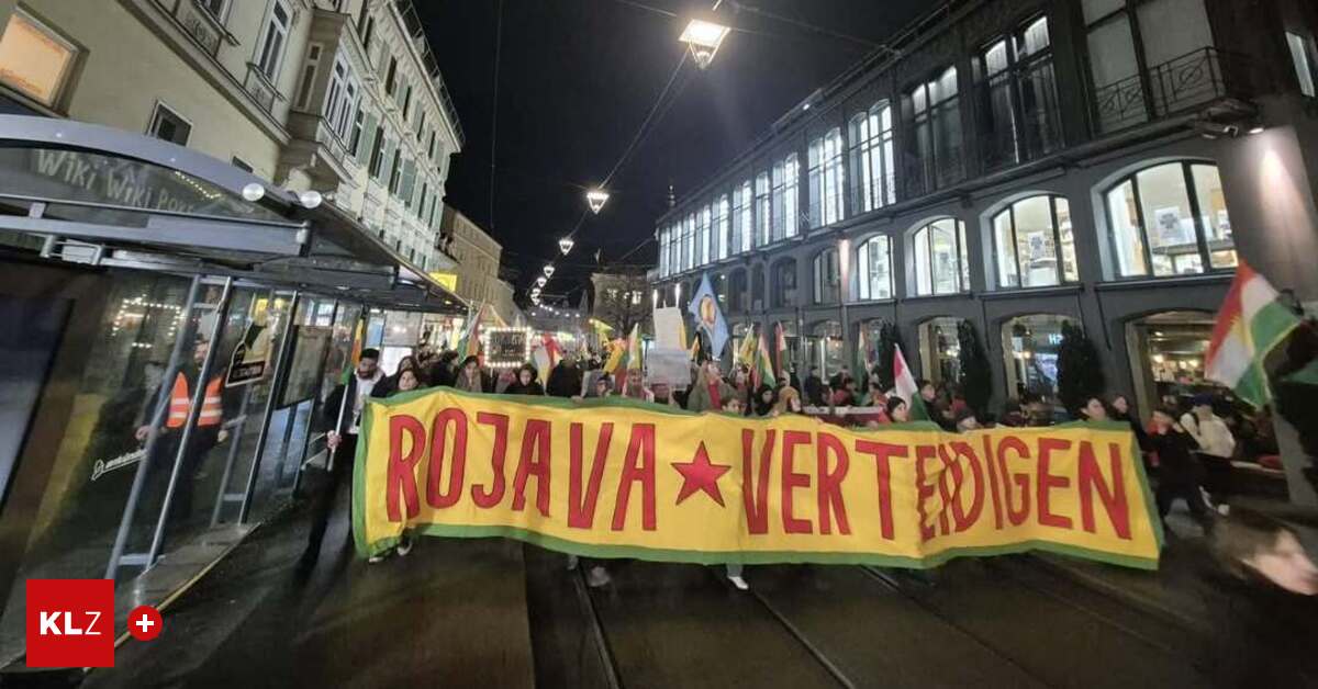 Weltpolitik-auf-Grazer-Stra-en-Kurden-Iraner-und-Amerikaner-protestieren