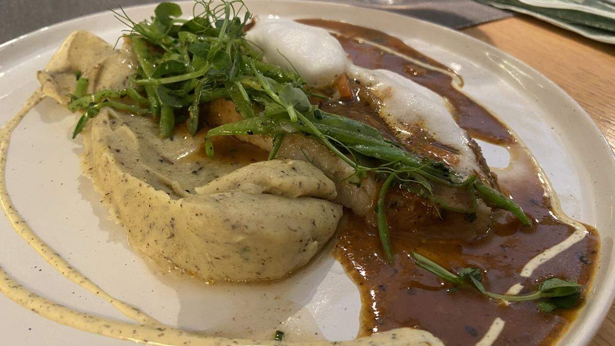 Rinderfilet mit Trüffelpürree als Hauptgang im Überraschungsmenü