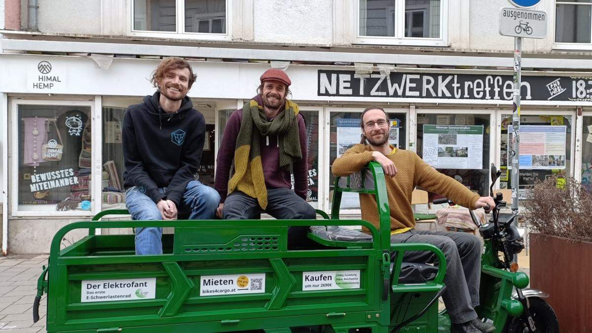 Marco König, Andreas Kramer und Andreas Steinberger sind Bikes4Cargo