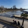 Der Stadtstrand beim Puchsteg hat dank der Kälte eine Eisschicht (Foto von Anfang Jänner) | Der Stadtstrand beim Puchsteg hat dank der Kälte eine Eisschicht (Foto von Anfang Jänner)