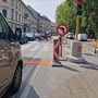Vom Norden kommend ist das Abbiegen in die Zinzendorfgasse derzeit tabu