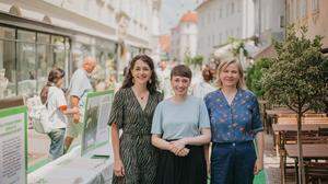 Drei grüne Frontfrauen: Sandra Krautwaschl, Sigi Maurer und Judith Schwentner