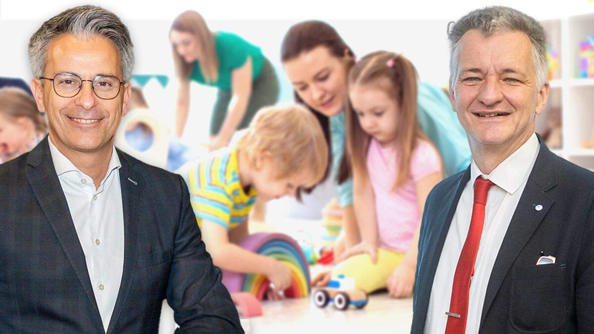 Streiten ums Geld für die Kinderbetreuung: Bildungsstadtrat Kurt Hohensinner (ÖVP) und Finanzstadtrat Manfred Eber (KPÖ)