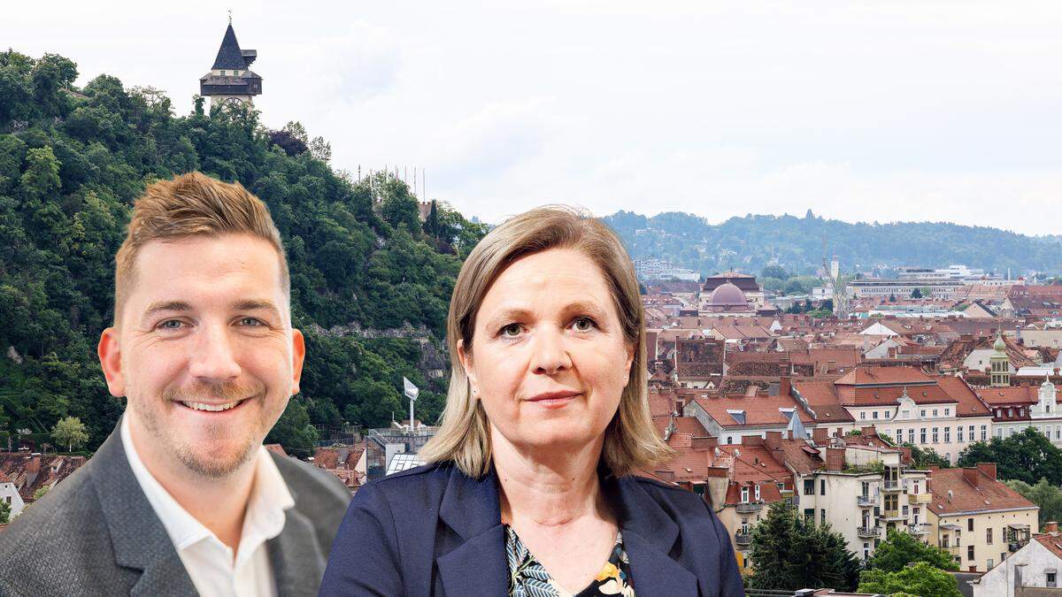 Hannes Schreiner hat der Stadt Graz eine Niederlage vor dem Höchstgericht eingebracht, Judith Schwentner hält an Bebauungsplänen fest