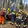 95 Einsatzkräfte sind vor Ort, darunter auch die Bergrettung