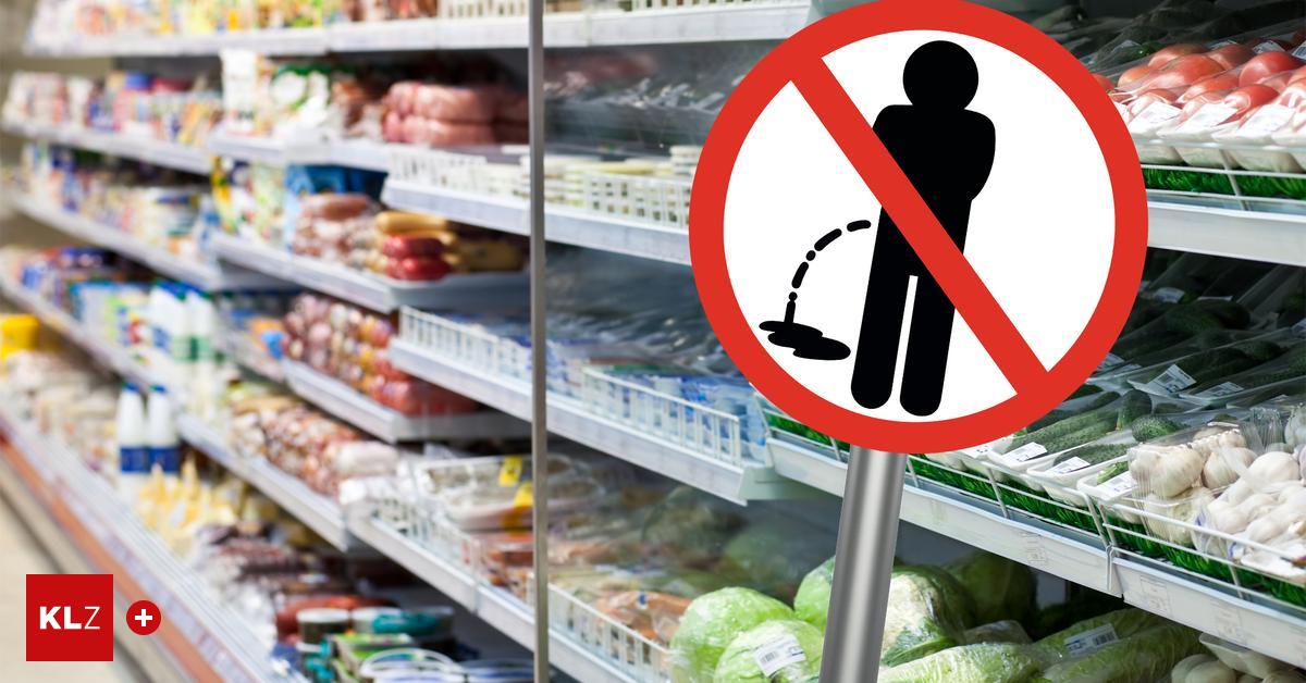 Mann-pinkelte-ungeniert-vor-Eink-ufern-in-Supermarktregale