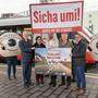 Präsentierten die Kampagne: Joachim Huber (Polizei), Maria Knauer-Lukas (Verkehrsabteilung), Werner Hecking (Steiermarkbahn), LH-Stv. Anton Lang und Peter Wallis (ÖBB)