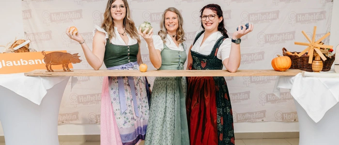 Die Hofheldinnen in der Kategorie Diversifizierung: Julia Kuchlbauer (Platz 2), Andrea Posch (Platz 1) Elisabeth Kohl (Platz 3)