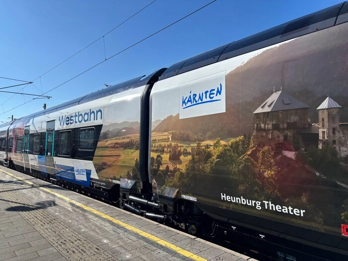 Konkurrent Westbahn im Kärnten-Design