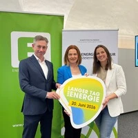 Werner Ressi (Energie Steiermark), Landesrätin Simone Schmiedtbauer und Irene Hofer (Energie Agentur Steiermark)