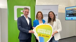 Werner Ressi (Energie Steiermark), Landesrätin Simone Schmiedtbauer und Irene Hofer (Energie Agentur Steiermark)
