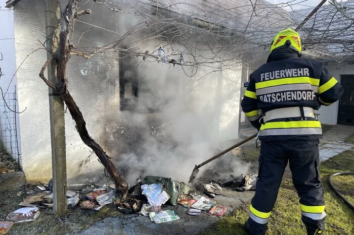 Der Werkstattbrand in  Ratschendorf endete glimpflich