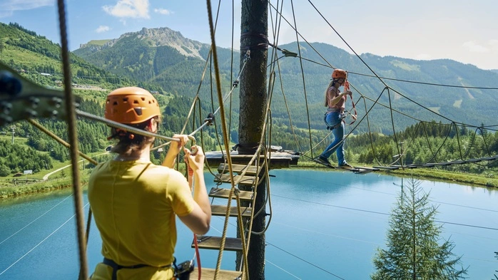 Auch die nächsten Tage eignen sich gut für eine Runde im Kletterpark über Grüblsee (Präbichl)