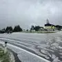 Schon am Samstag sah es nach dem kräftigen Gewitter am weststeirischen Gaberl nach „Grüßen vom Winter“ aus