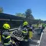 Auto brannte auf der A2 ab