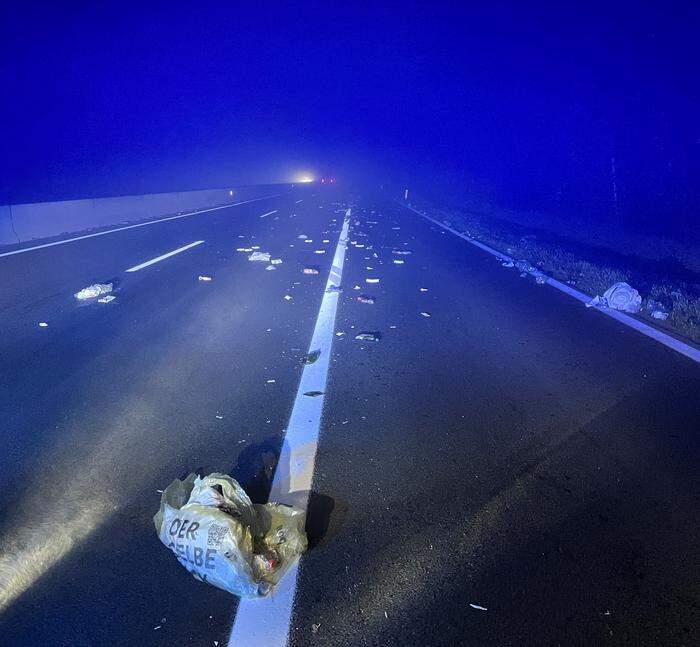 Nächtliche Szenerie auf der A 9