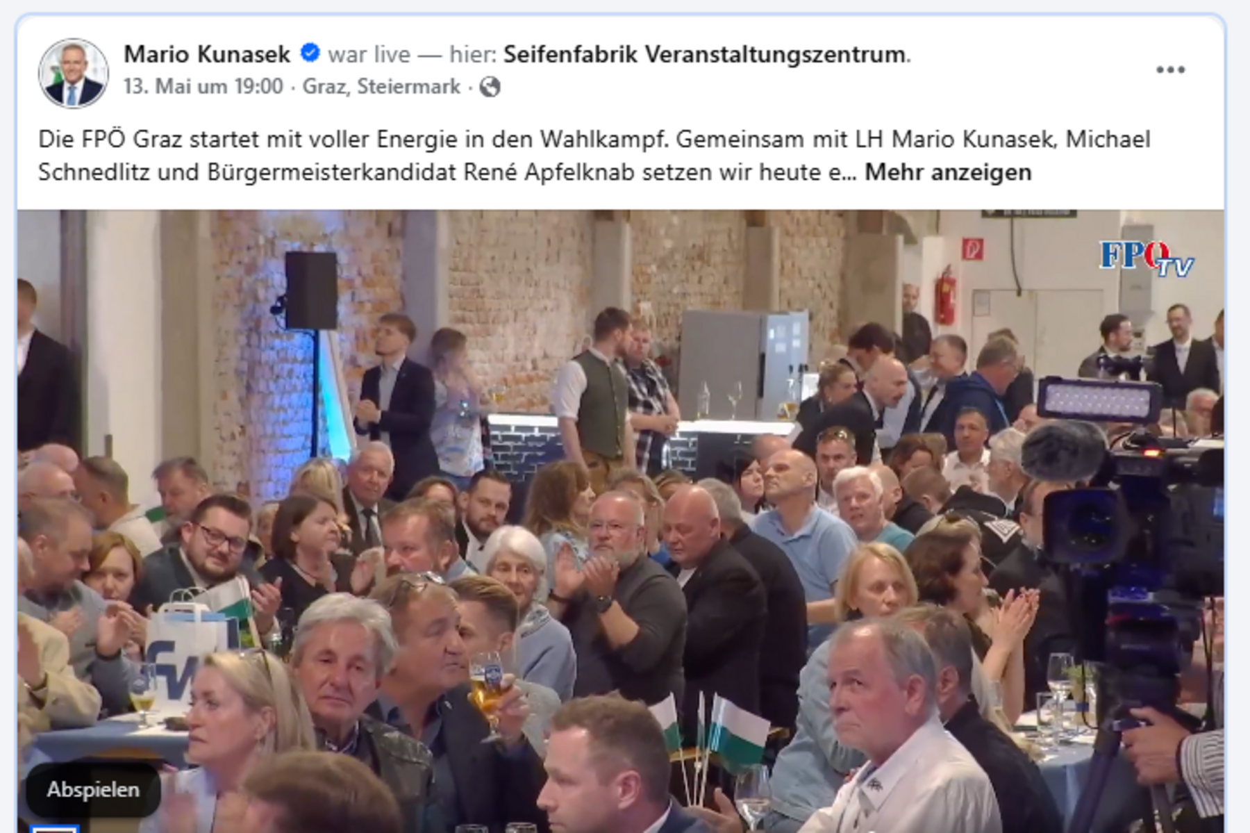 Wahlkampf : Grazer FPÖ lud Medien nicht zum Wahlkampfauftakt ein