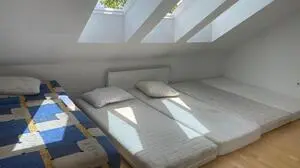 Ein Matratzenlager in Graz-Liebenau, nicht mehr haben die Kriegsflüchtlinge aus der Ukraine nach ihrer Ankunft bekommen und gebraucht. Nun werden die letzten dieser Notquartiere geschlossen