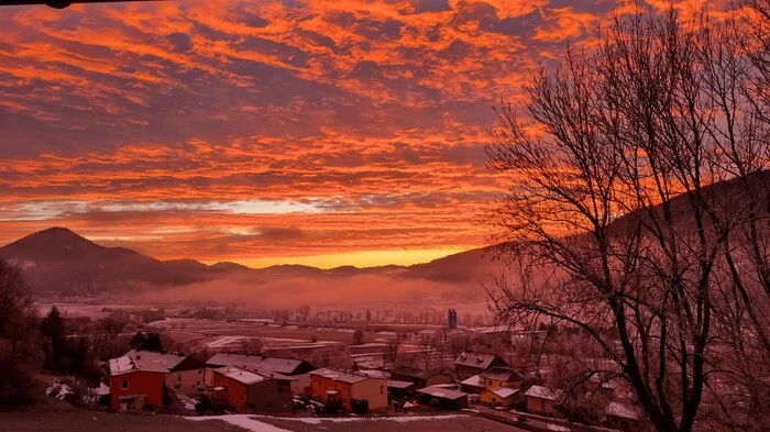 Herrlicher Sonnenaufgang über Kammern