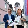 Wohnbaulandesrätin Simone Schmiedtbauer und Klubobmann Hannes Schwarz präsentierten in Leoben die neue Wohnbauförderung
