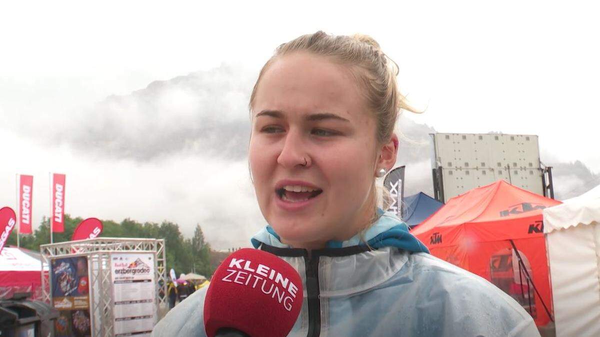 Die Trofaiacherin Viktoria Dorfer (18) startet das erste Mal beim Red Bull Erzbergrodeo