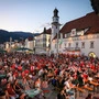 Das WM-Spiel gegen Europameister Spanien verfolgten Donnerstagabend am Leobener Hauptplatz mehr als 1000 Fußballbegeisterte. 