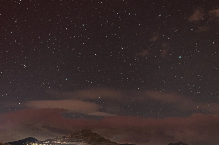 Auch in Eisenerz brachten die Nordlichter den Himmel zum Glühen