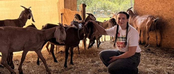 Wanda Dokter ist landwirtschaftliche Quereinsteigerin in Kammern, wo sie Ziegen hält und ihre Direktvermarktung startet