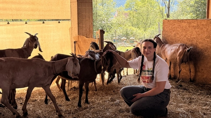Wanda Dokter ist landwirtschaftliche Quereinsteigerin in Kammern, wo sie Ziegen hält und ihre Direktvermarktung startet