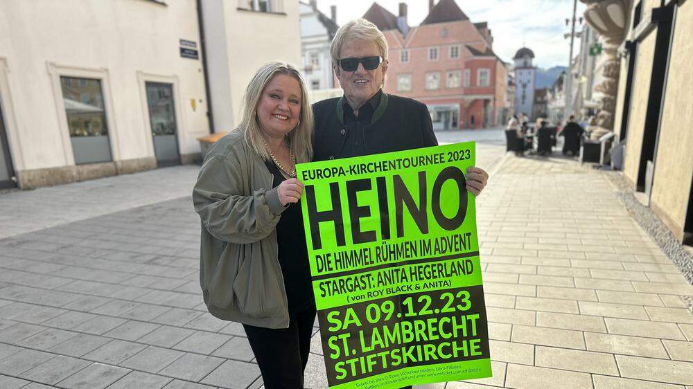 Anita Hegerland und Heino statteten der Montanstadt Leoben einen Besuch ab – mit ihrem Manager Helmut Werner, der aus Trofaiach stammt