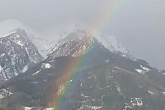 Ein herrlicher Regenbogen über dem Reiting in Trofaiach