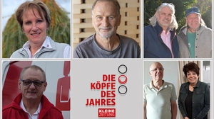 Ingrid Neuper, Ewald Gabardi, Gerhard Jantscher und Siegmund Wentner (oben) sowie Erich Lenes und Annemarie Kaiser und Walter Fürholzer sind nominiert