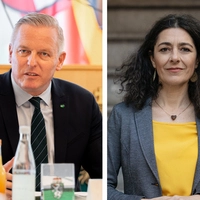 Sportreferent und Landeshauptmann Kunasek (FPÖ) und Grünen-Chefin Sandra Krautwaschl